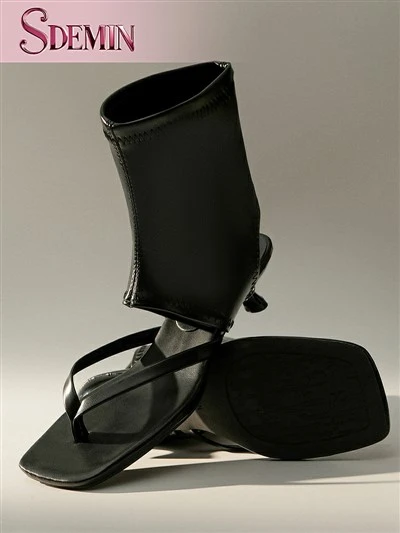Botas de verão com bico aberto